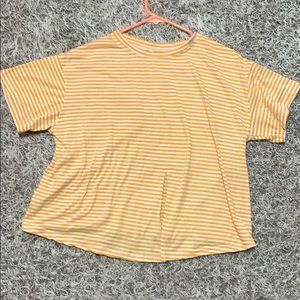 Yellow & white stripped tee